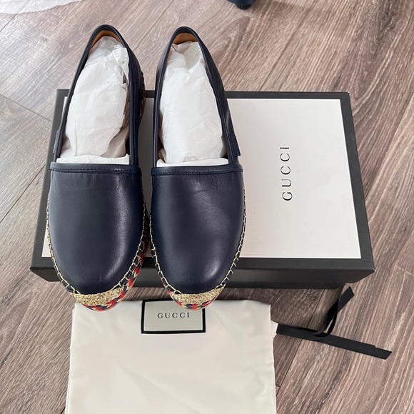 NIB GUCCI Nappa Platform Espadrilles - Picture 7 of 10